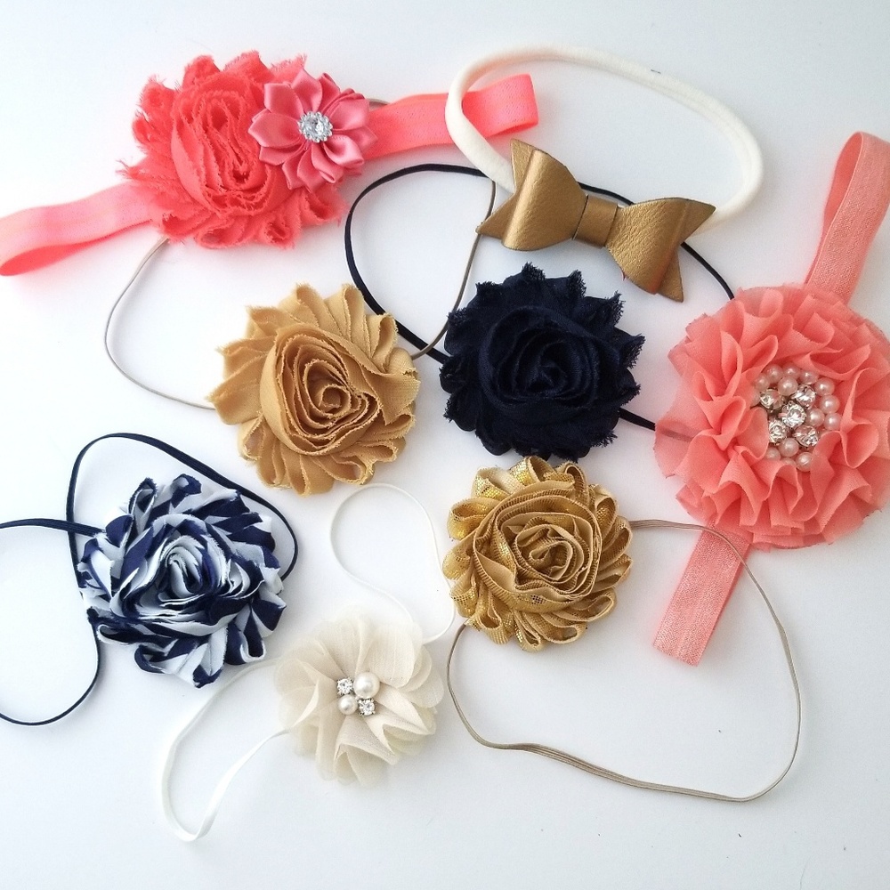 Set of 8 Handmade Headbands